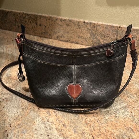 Brighton woman's leather purse. The leather are brown and black - Picture 3 of 16
